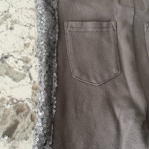Joyfolie grey sequin leggings sz 5 - Picture 3 of 5